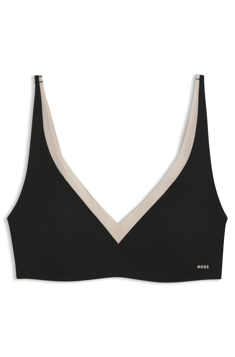 BOSS Bralette Mirage, V-Ausschnitt, für Damen, schwarz, S
