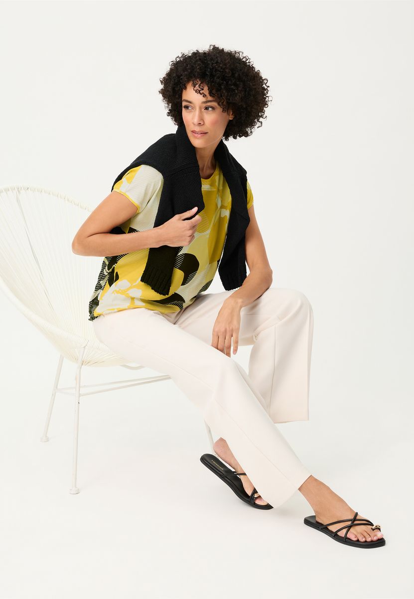 'Clara' Top mit Blumenprint und Tunnelzug