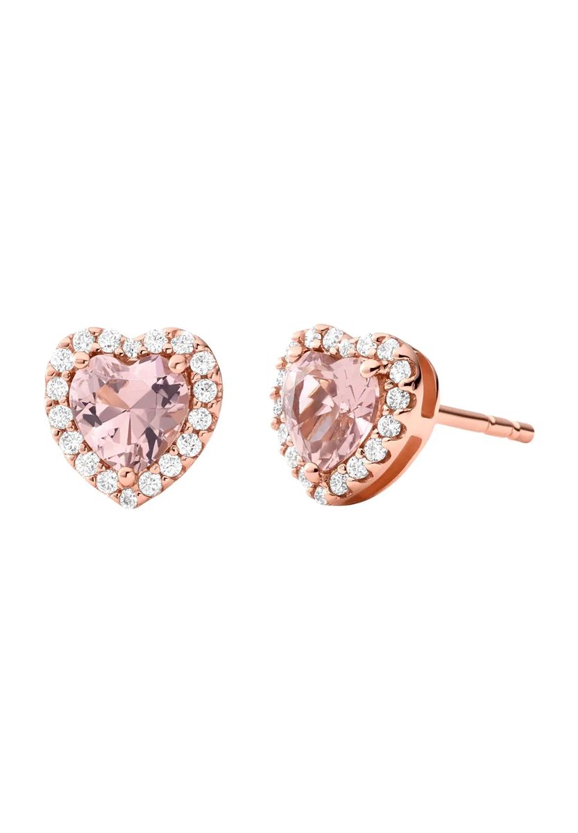 Herzförmige Roségold Ohrstecker