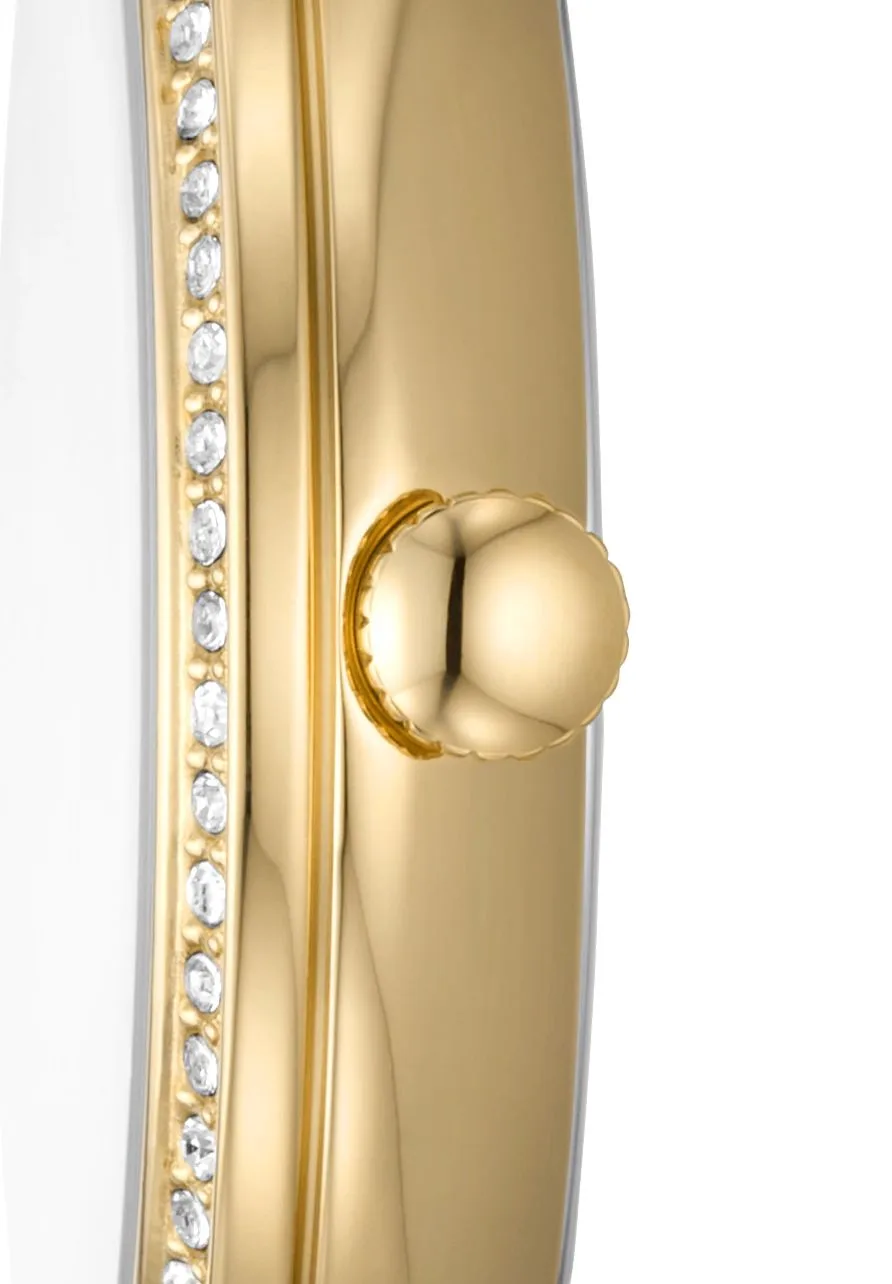Damen Goldfarbene Multifunktionsarmbanduhr