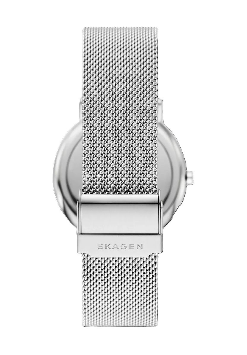 Minimalistische Uhr mit blauem Zifferblatt