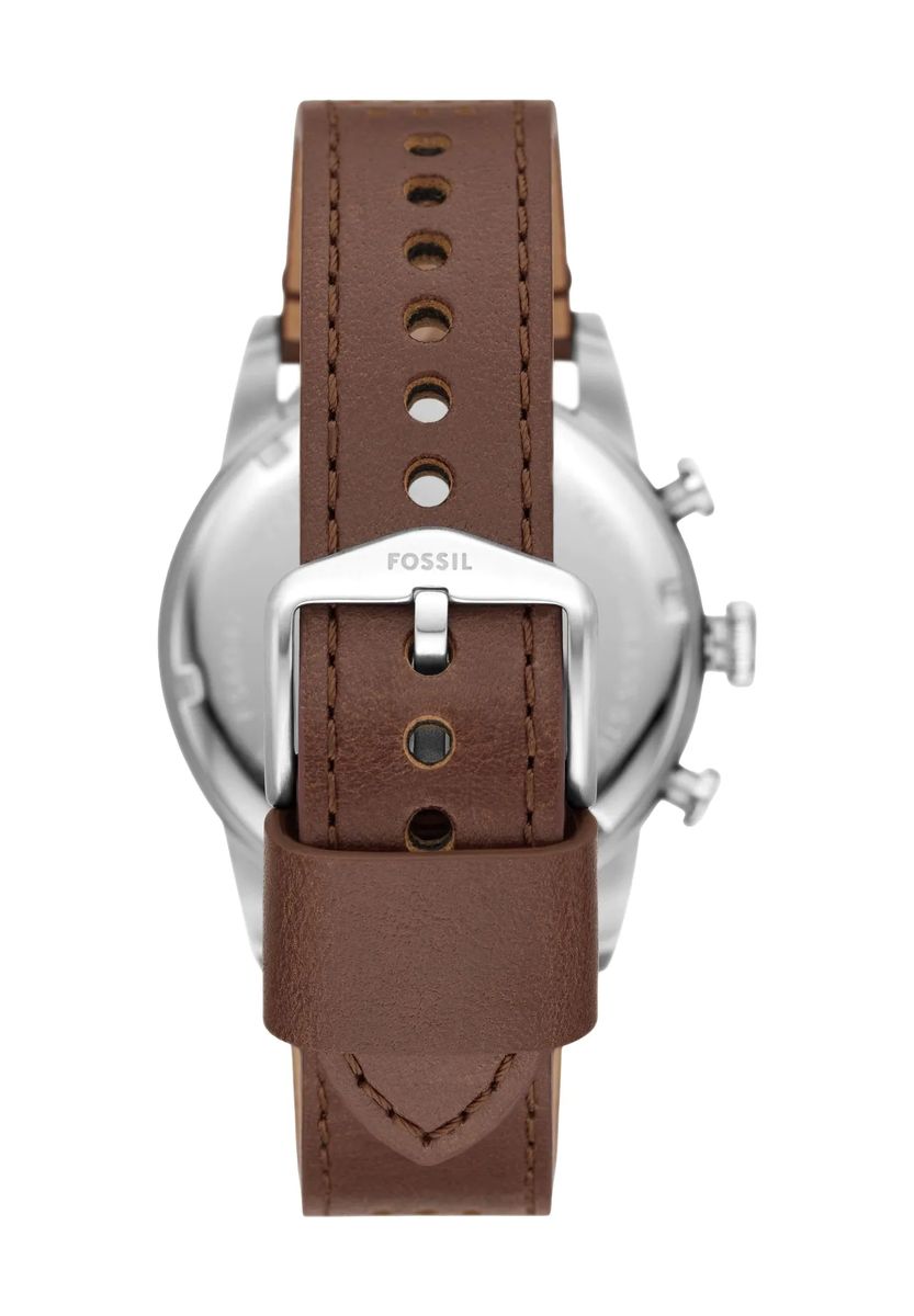 Klassische Chronographenuhr mit Lederarmband