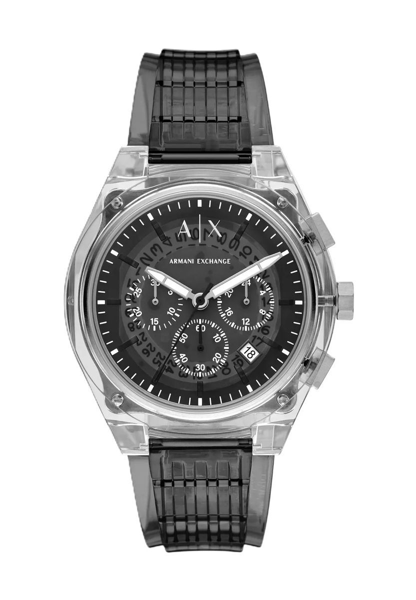 Herren-Chronograph Uhr mit transparentem Gehäuse