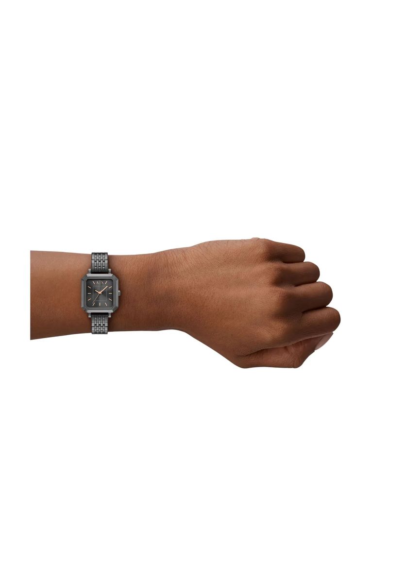Minimalistische Armbanduhr mit quadratischem Zifferblatt
