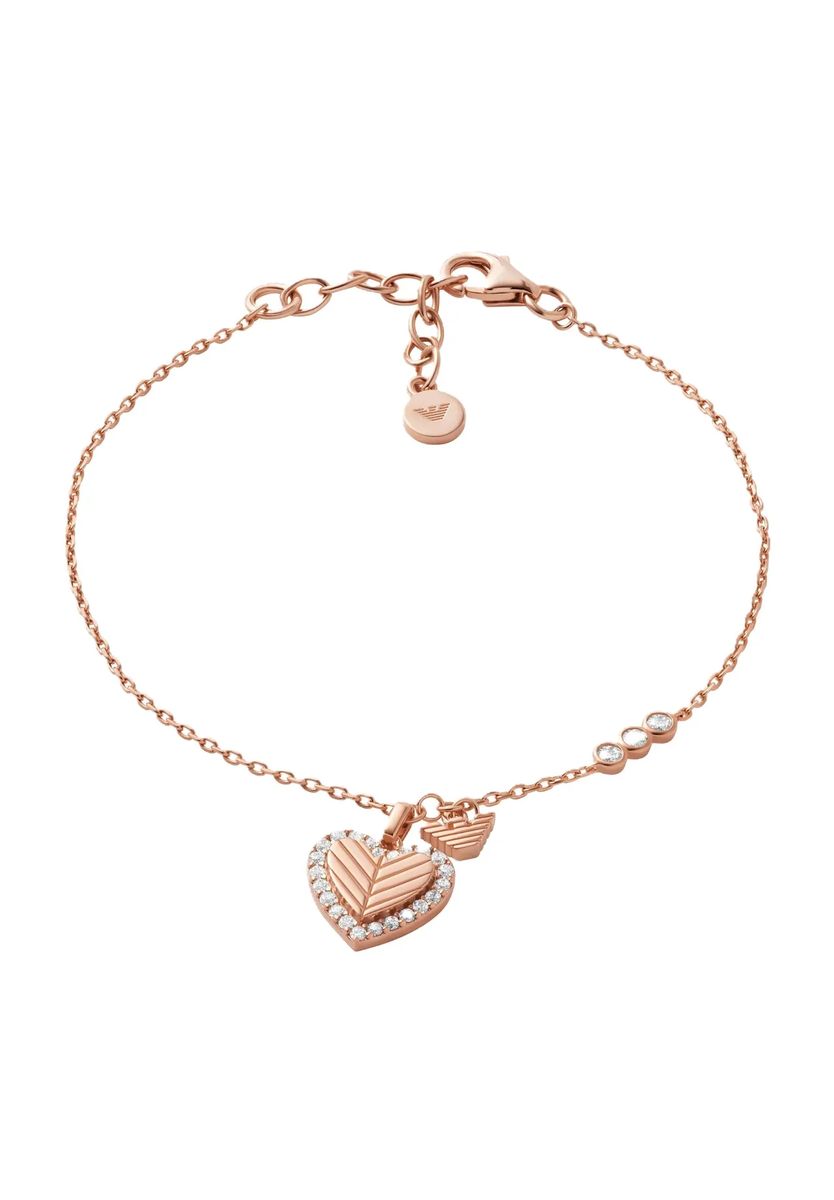 Roségoldenes Armband mit Herzanhänger