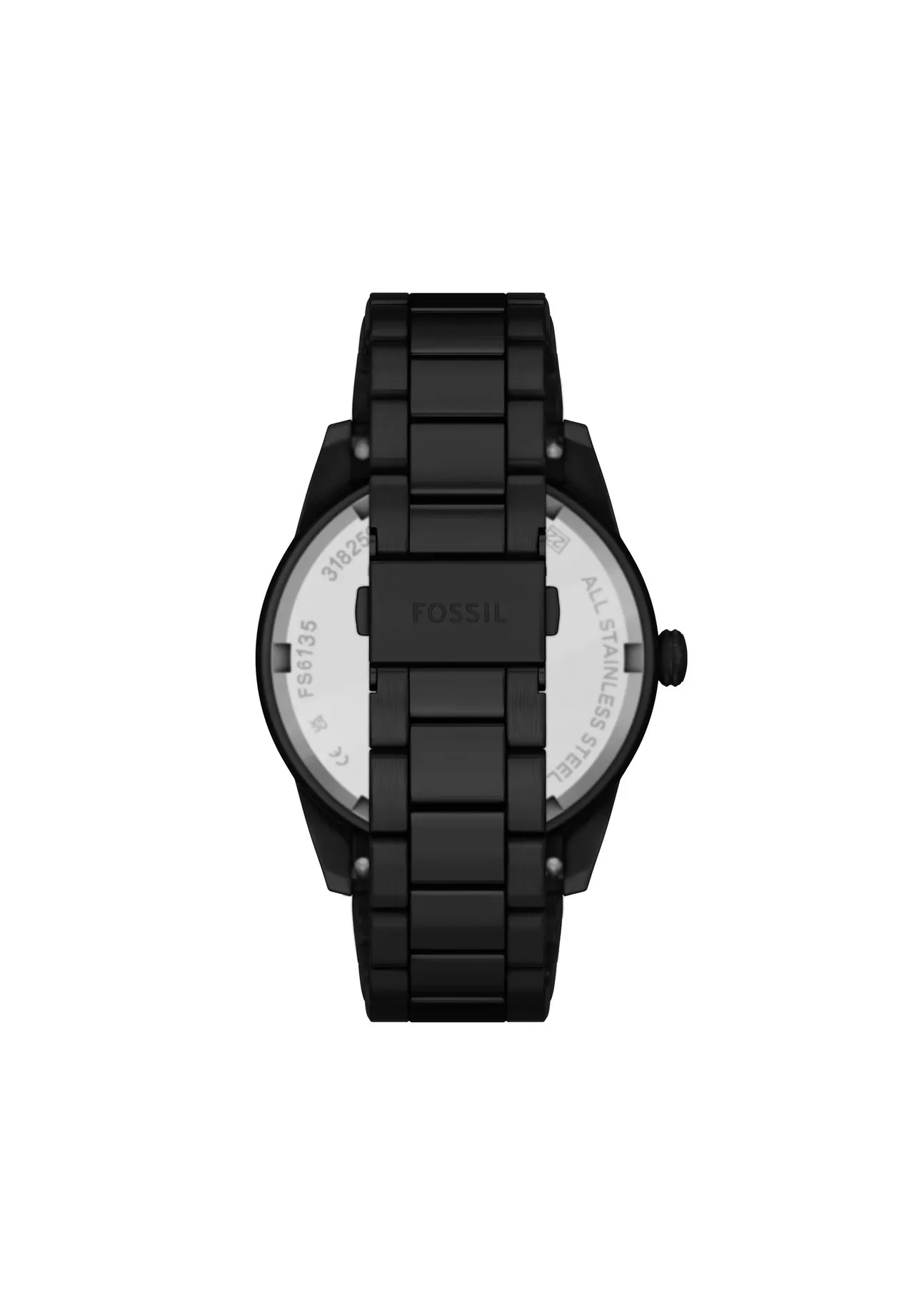 Moderner schwarzer Chronograph aus Edelstahl