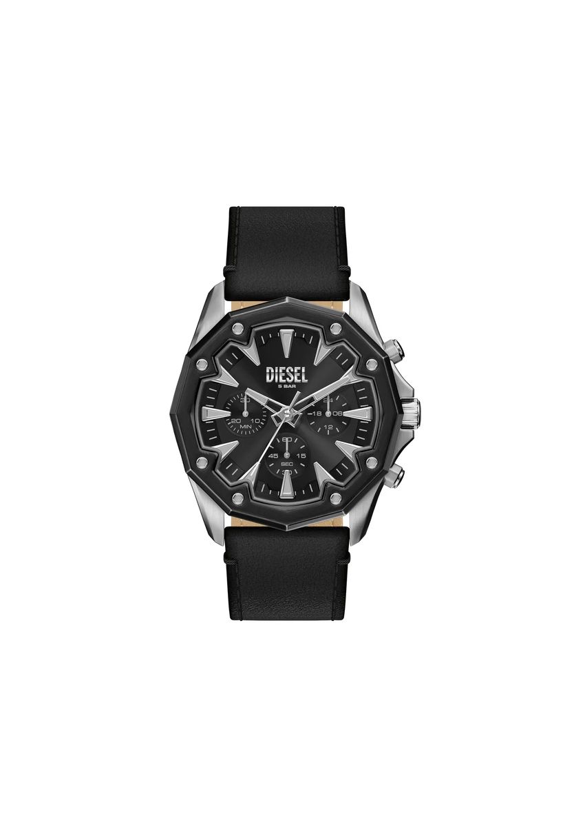 Moderne Multifunktions-Chronograph Lederuhr