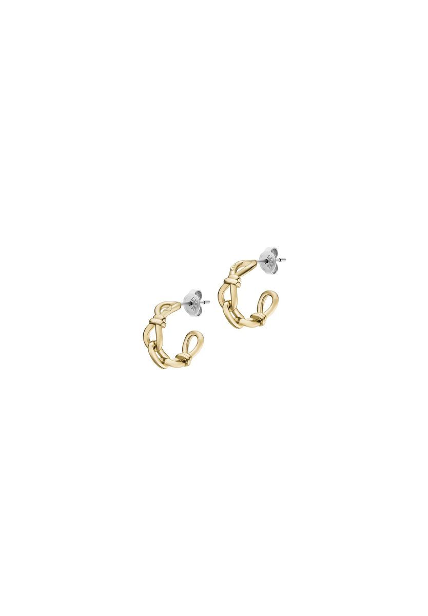ARMANI EXCHANGE Emporio Armani Damen-Band-Creolen aus goldfarbenem Metall, EGS3329710, Gold, 2