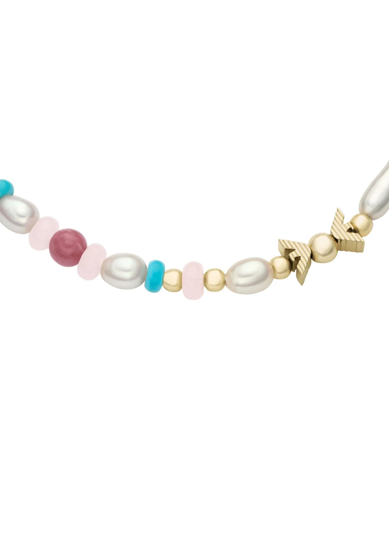 Perlenarmband mit goldenen Details
