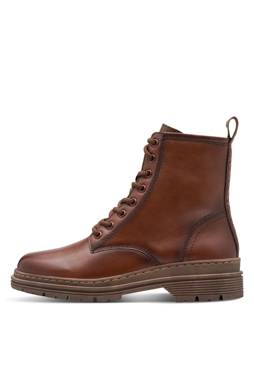 Klassische braune Leder Schnürstiefel