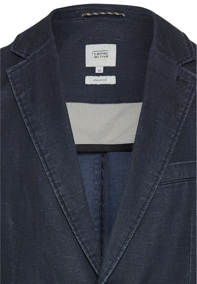 Blauer Leinenmischung Casual Blazer