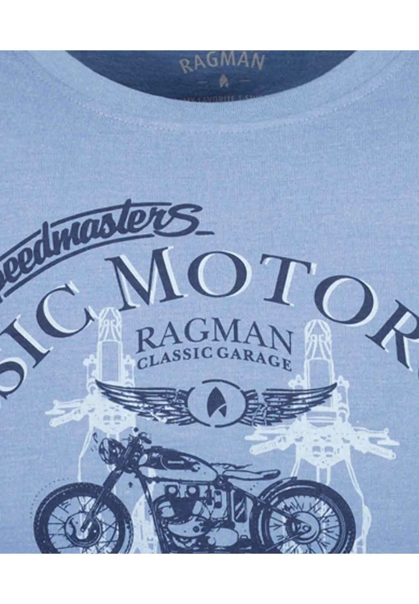 Herren T-Shirt mit klassischem Motorrad-Grafik