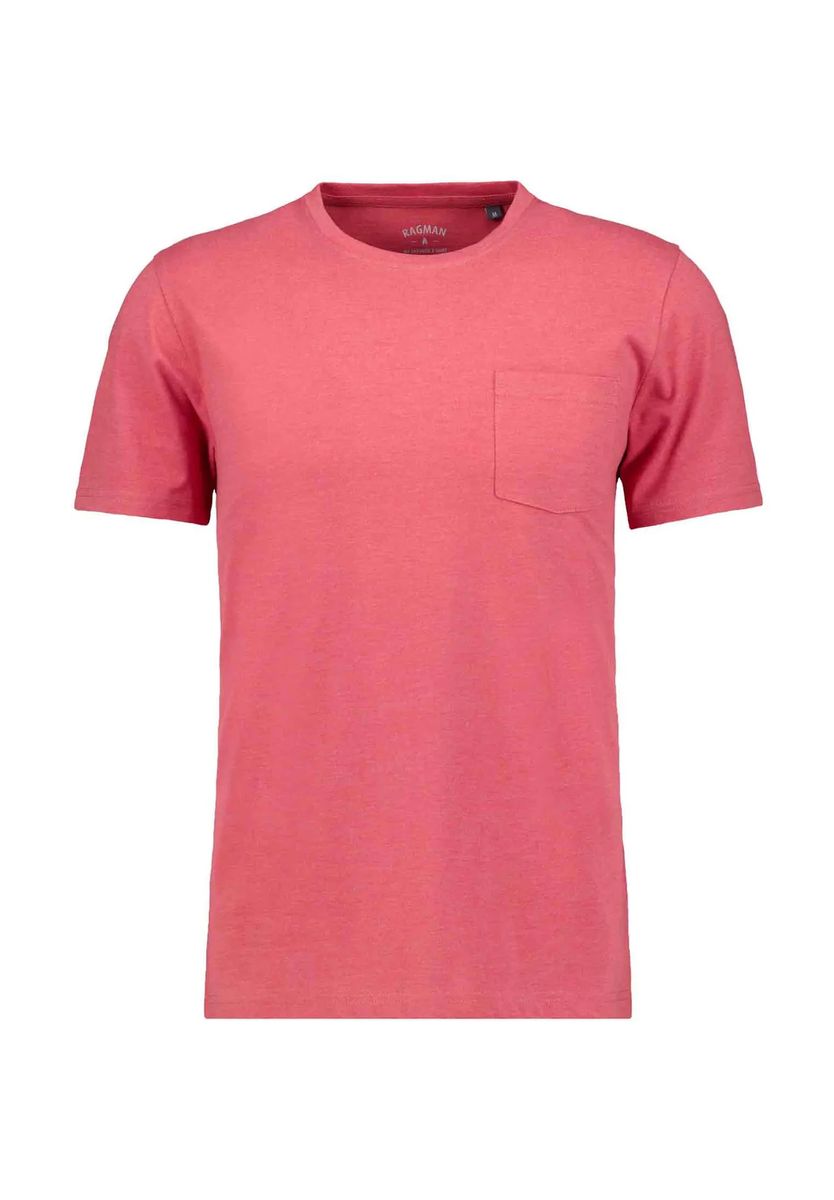 Herren Klassisches Rundhals-T-Shirt mit Tasche