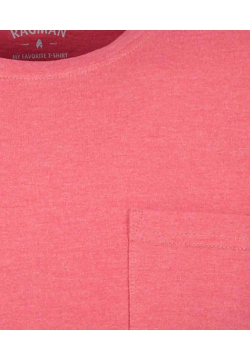 Herren Klassisches Rundhals-T-Shirt mit Tasche