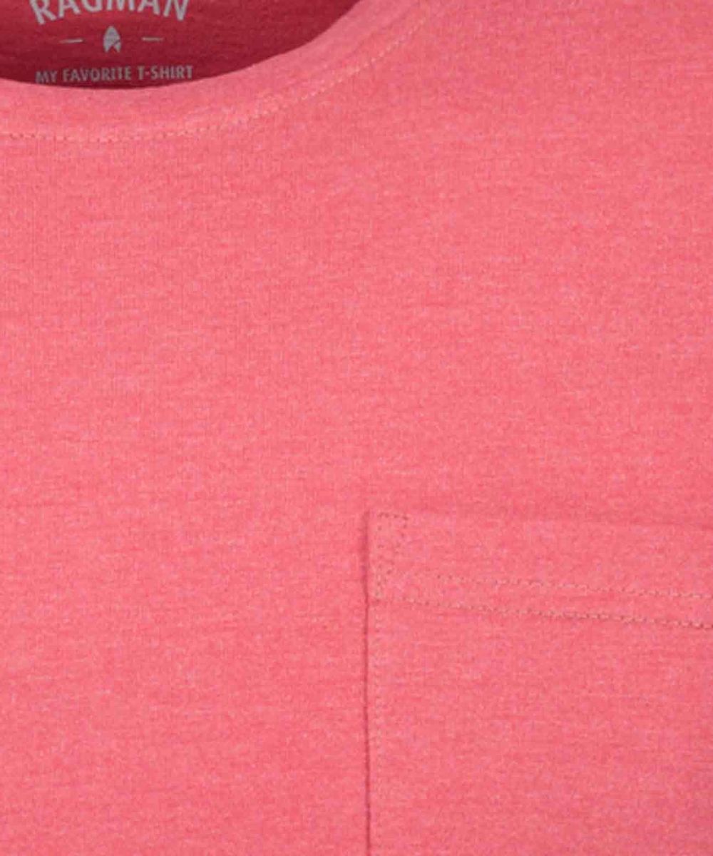 Herren Klassisches Rundhals-T-Shirt mit Tasche