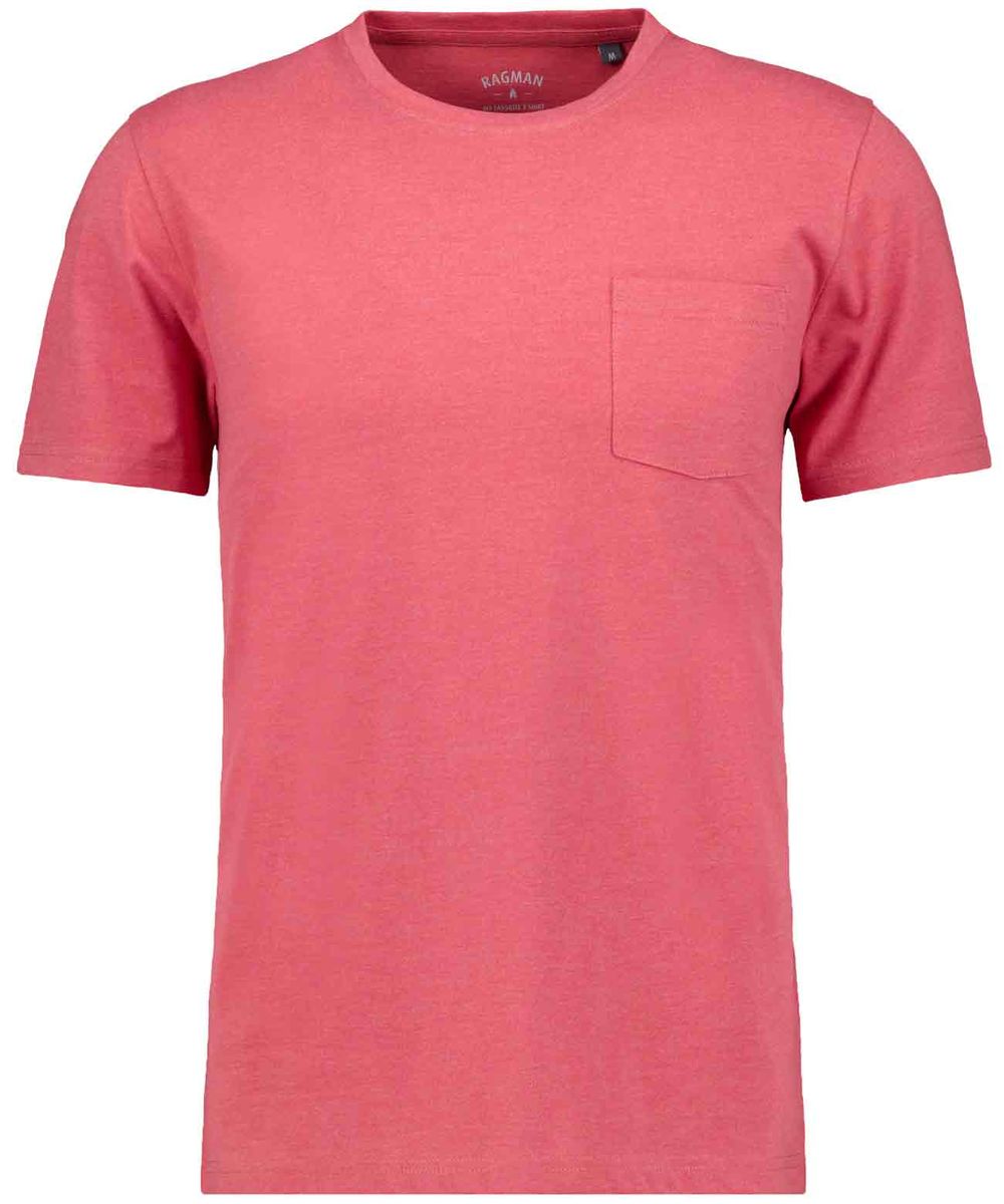 Herren Klassisches Rundhals-T-Shirt mit Tasche