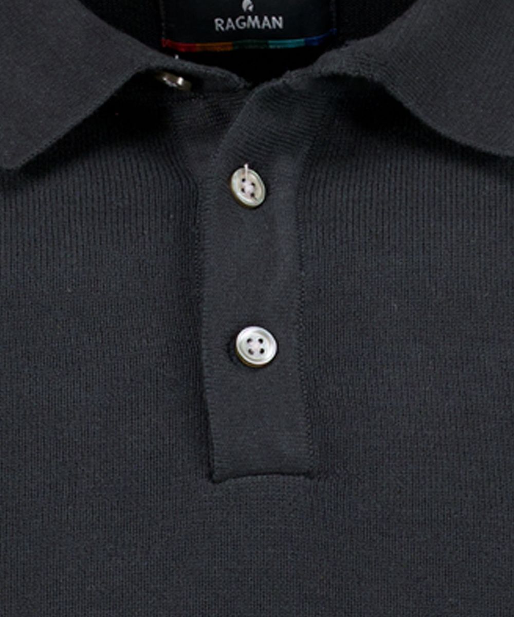 Kurzarm-Strickpoloshirt