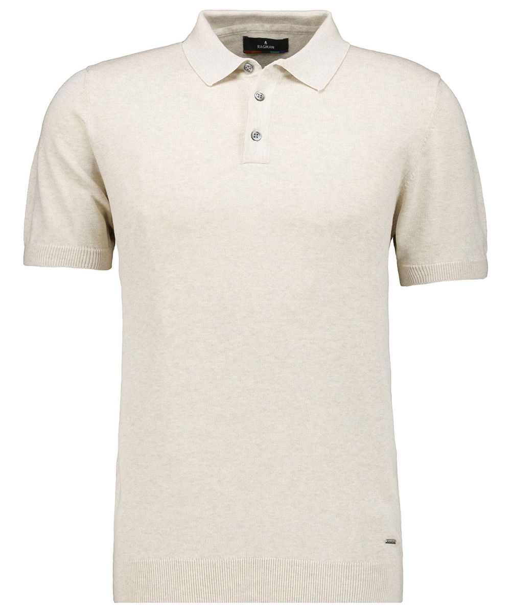 Herren Strick Polohemd Kurzarm