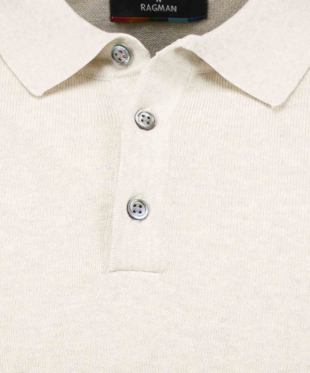 Herren Strick Polohemd Kurzarm