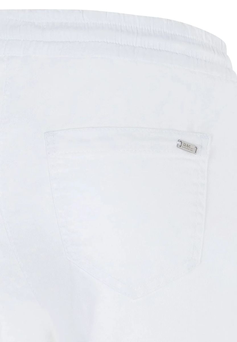 Weiße Leinen Culotte-Hose für Damen