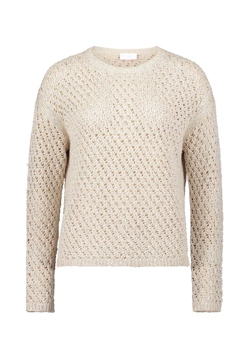 BETTY BARCLAY Pullover, Loch-Stickerei, für Damen, beige, 36
