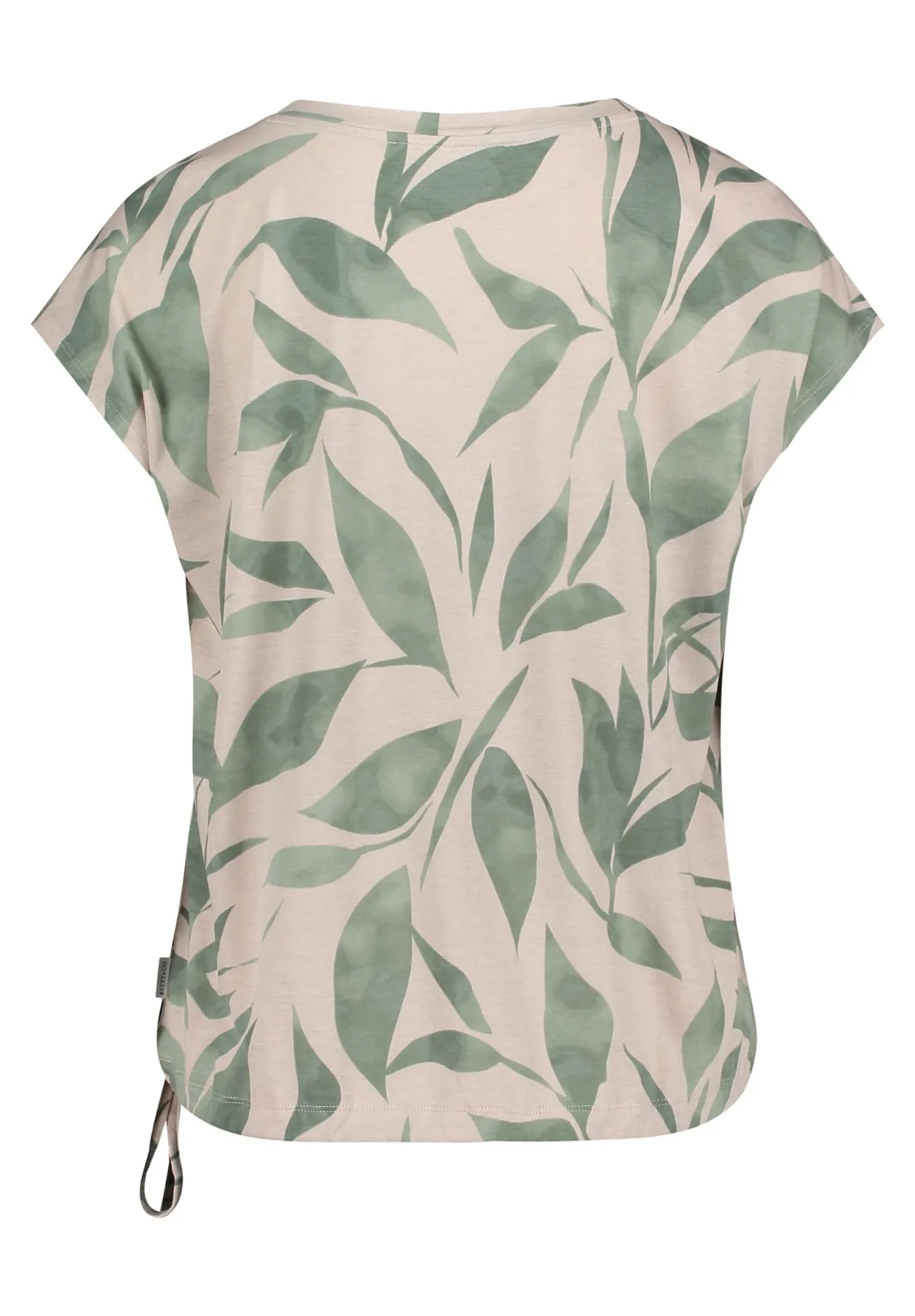 Lässiges T-Shirt mit Blumenmuster und Bindeband