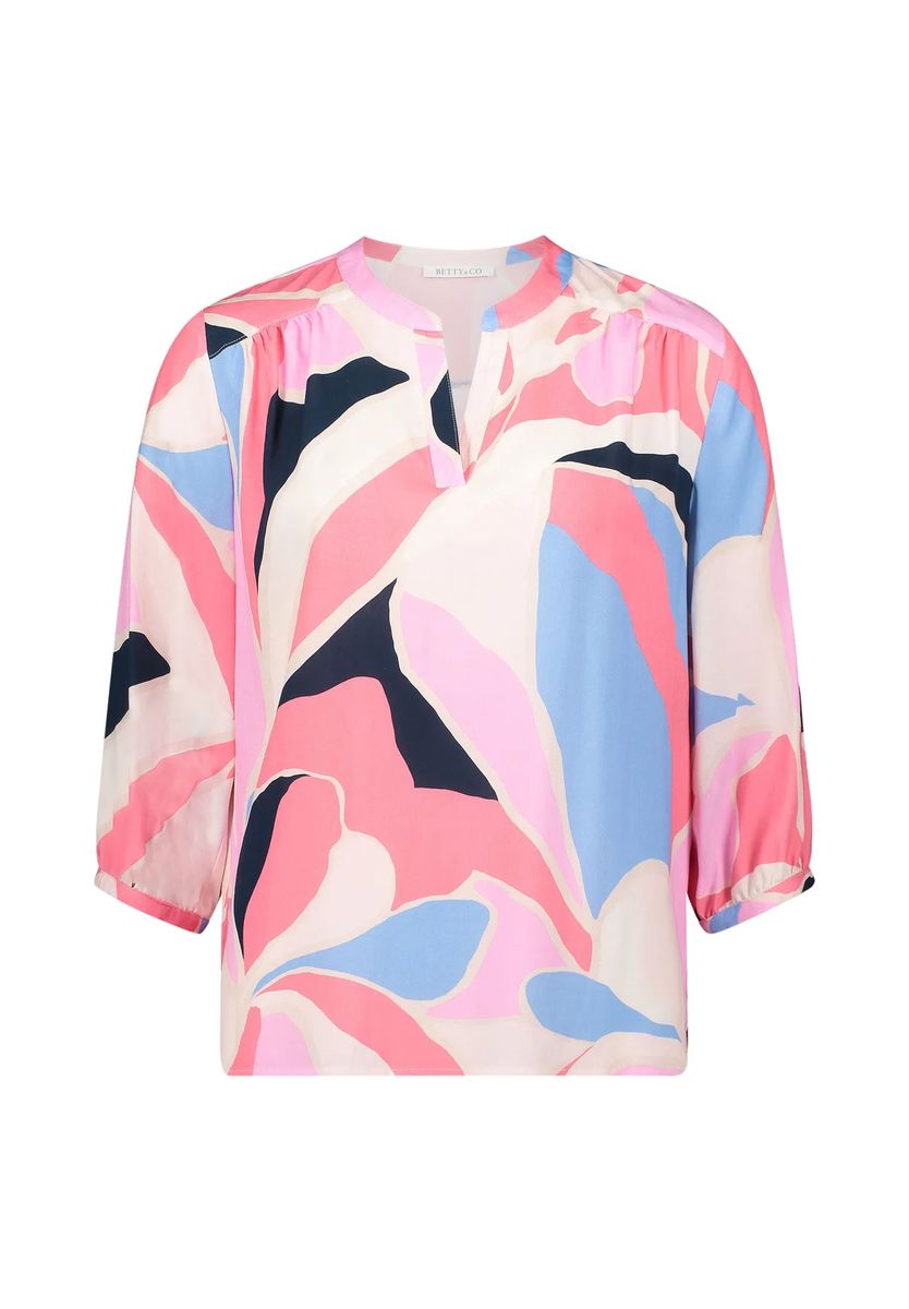 Bluse mit abstraktem Druck und entspannter Passform