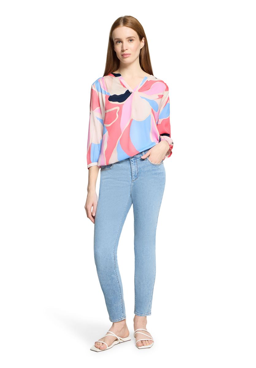 Bluse mit abstraktem Druck und entspannter Passform