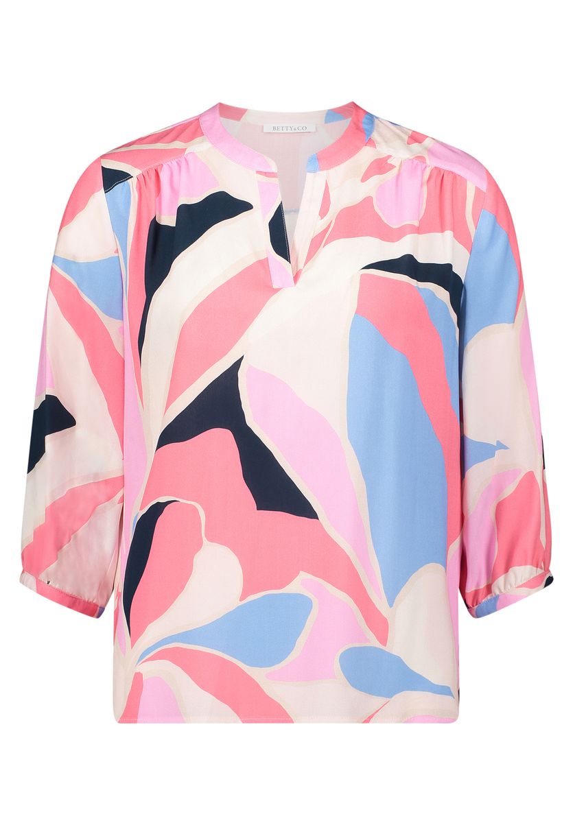 Bluse mit abstraktem Druck und entspannter Passform