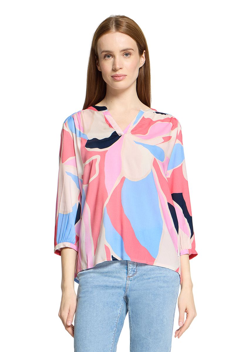 Bluse mit abstraktem Druck und entspannter Passform
