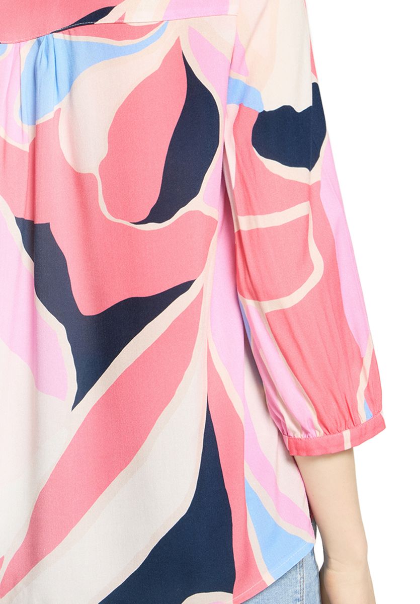 Tunika-Bluse mit abstraktem Muster