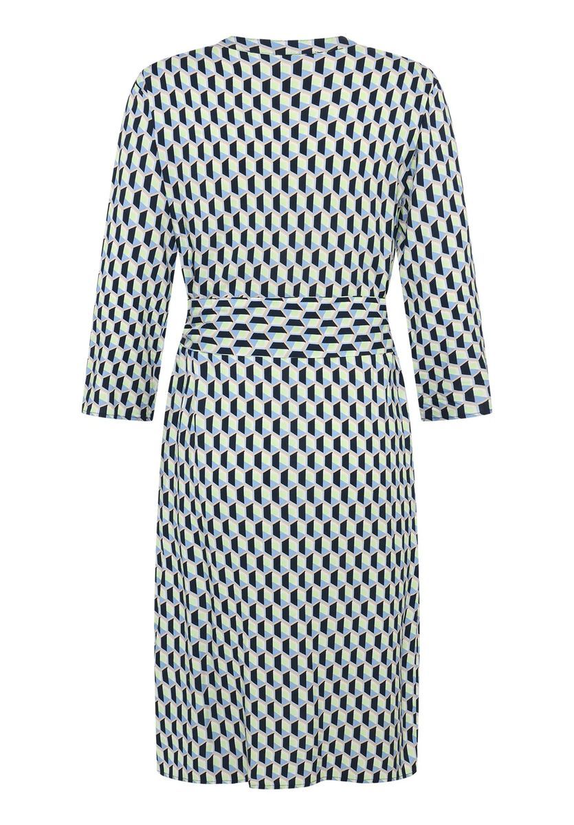 Geometrisch bedrucktes Midi-Hemdkleid