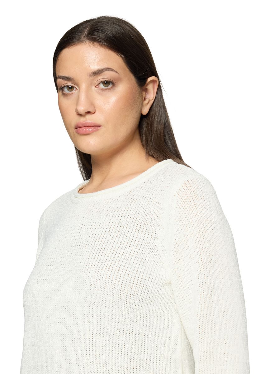 Klassischer Strickpullover mit 3/4 Ärmeln