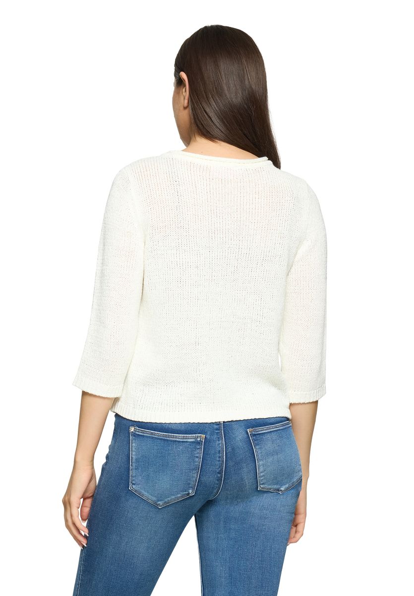 Klassischer Strickpullover mit 3/4 Ärmeln