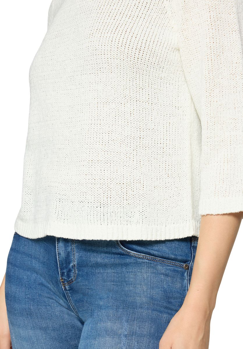 Klassischer Strickpullover mit 3/4 Ärmeln