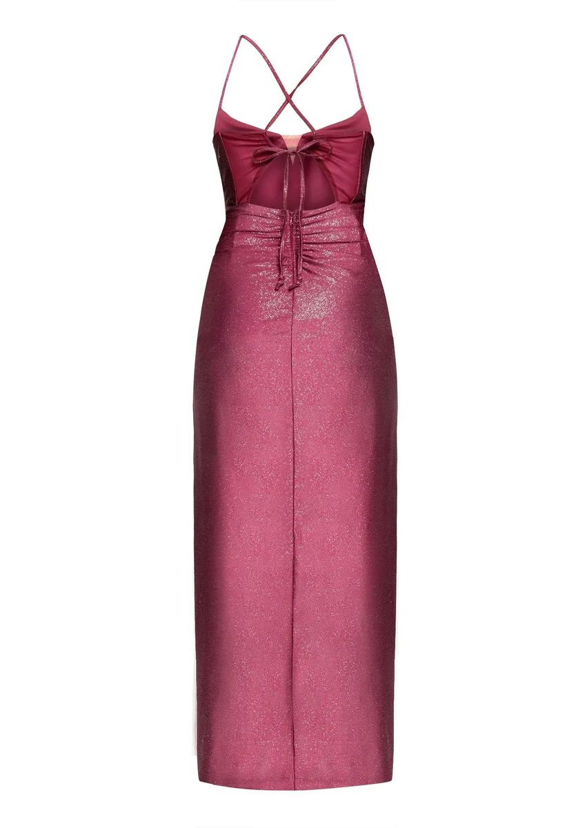 Elegantes glitzerndes Abendkleid mit Schlitz