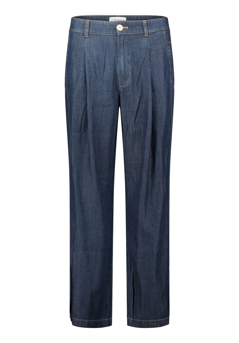 Weite Bundfalten-Jeanshose