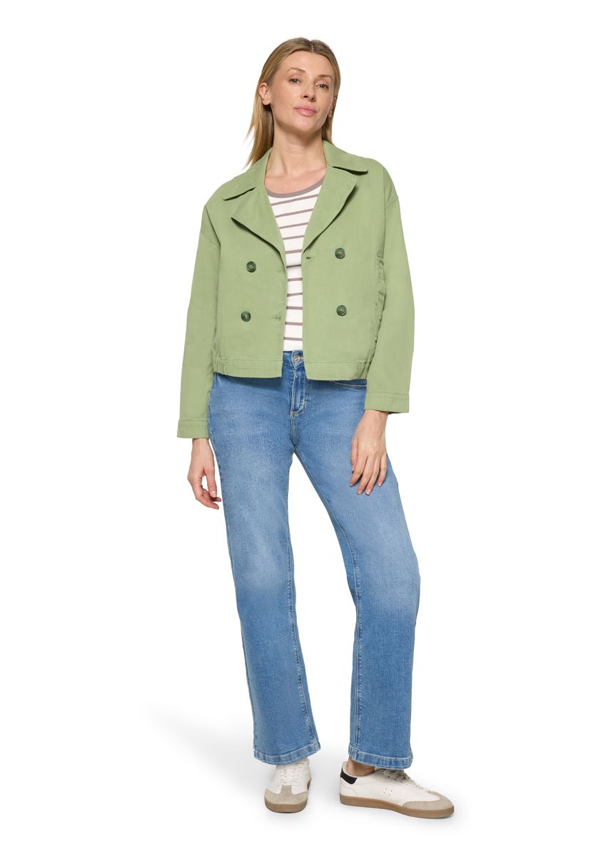 Kurzjacke aus Baumwolle mit doppelter Knopfleiste