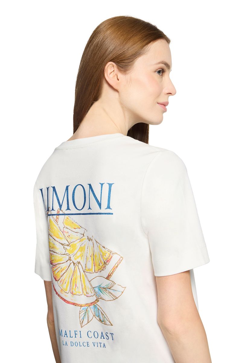 T-Shirt aus Baumwolle mit Zitronenstickerei