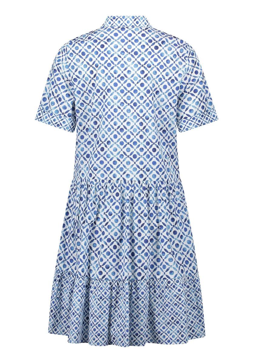 Bedrucktes Stufenhemdkleid mit Kragen