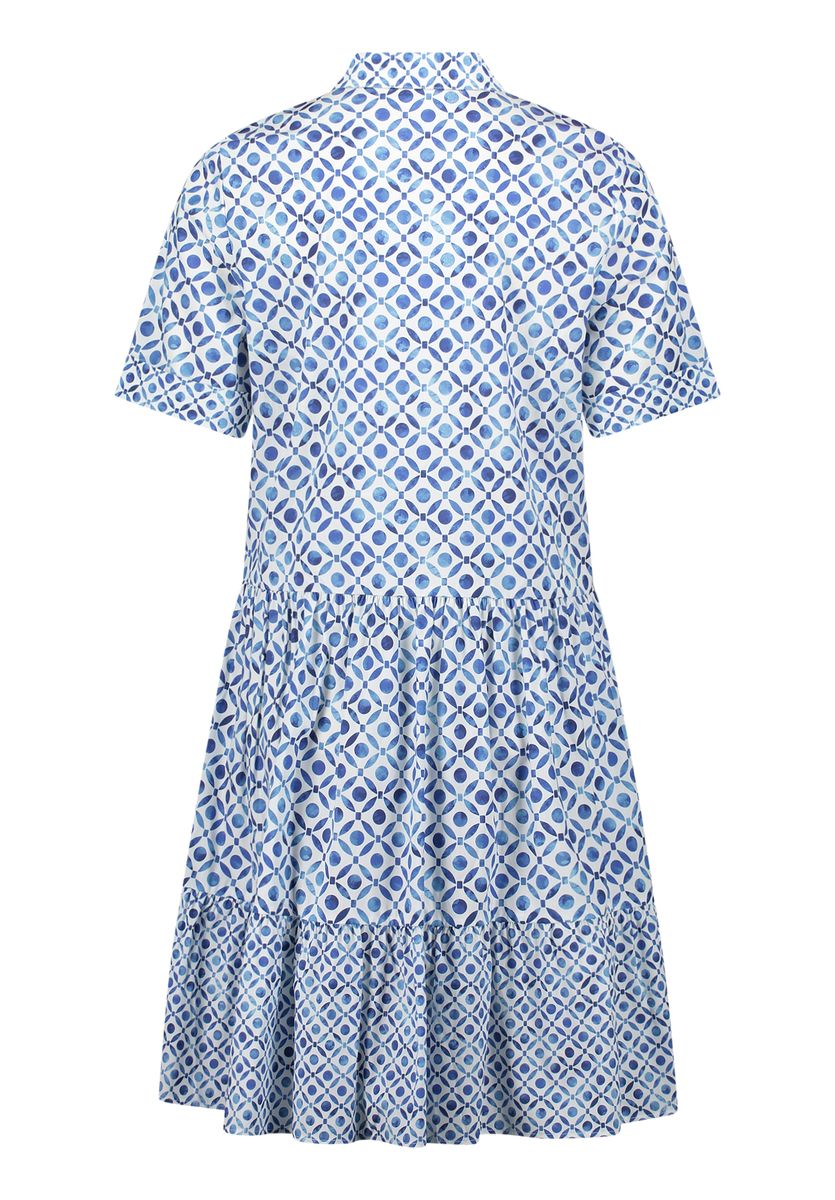 Bedrucktes Stufenhemdkleid mit Kragen