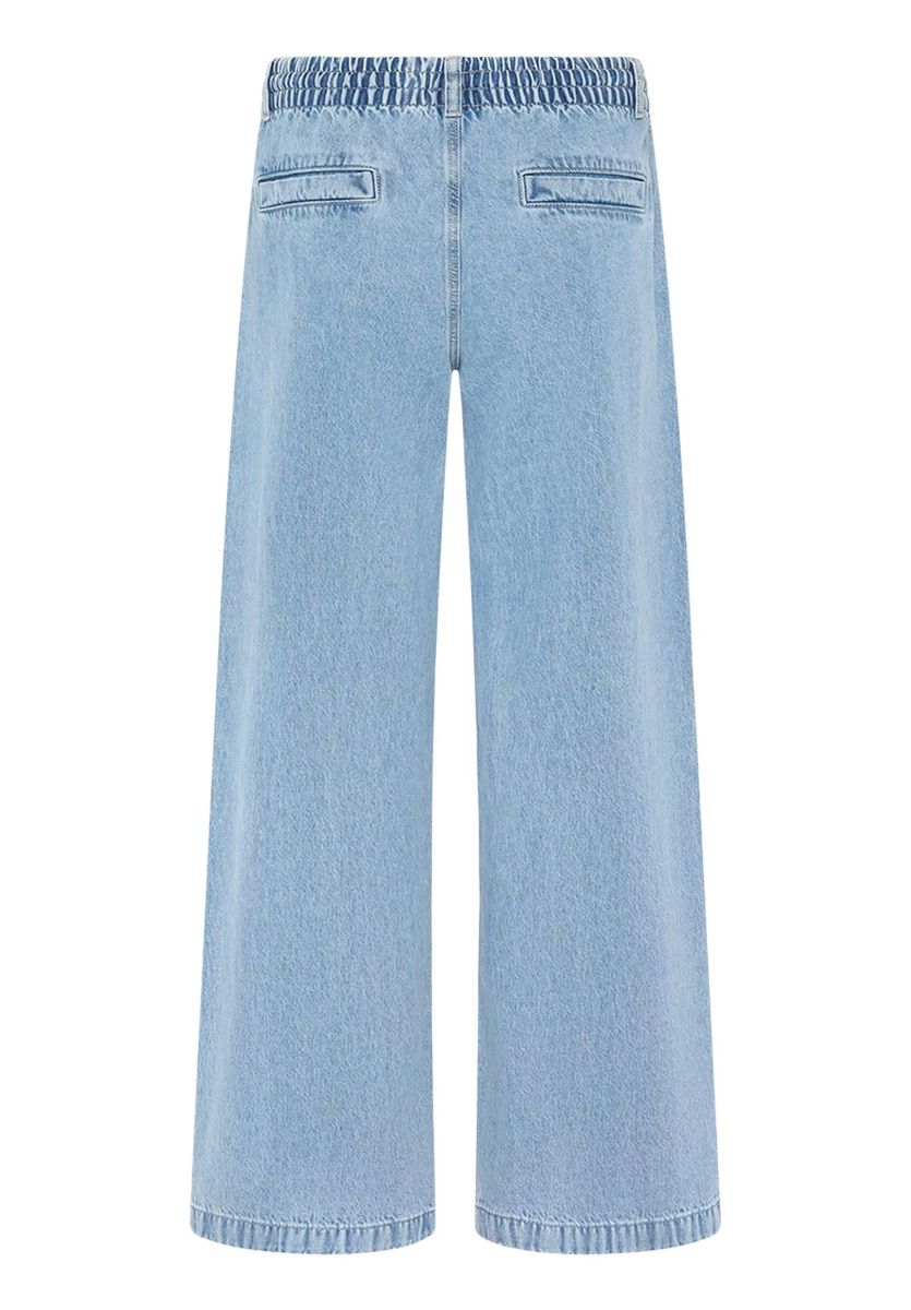 Weite Jeanshose mit Kordelzug