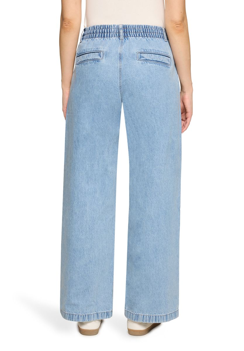 Weite Jeanshose mit Kordelzug