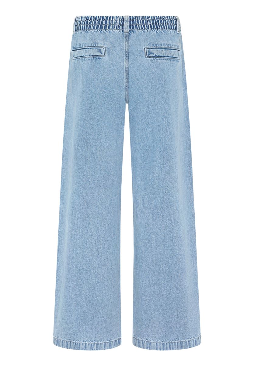 Weite Jeanshose mit Kordelzug