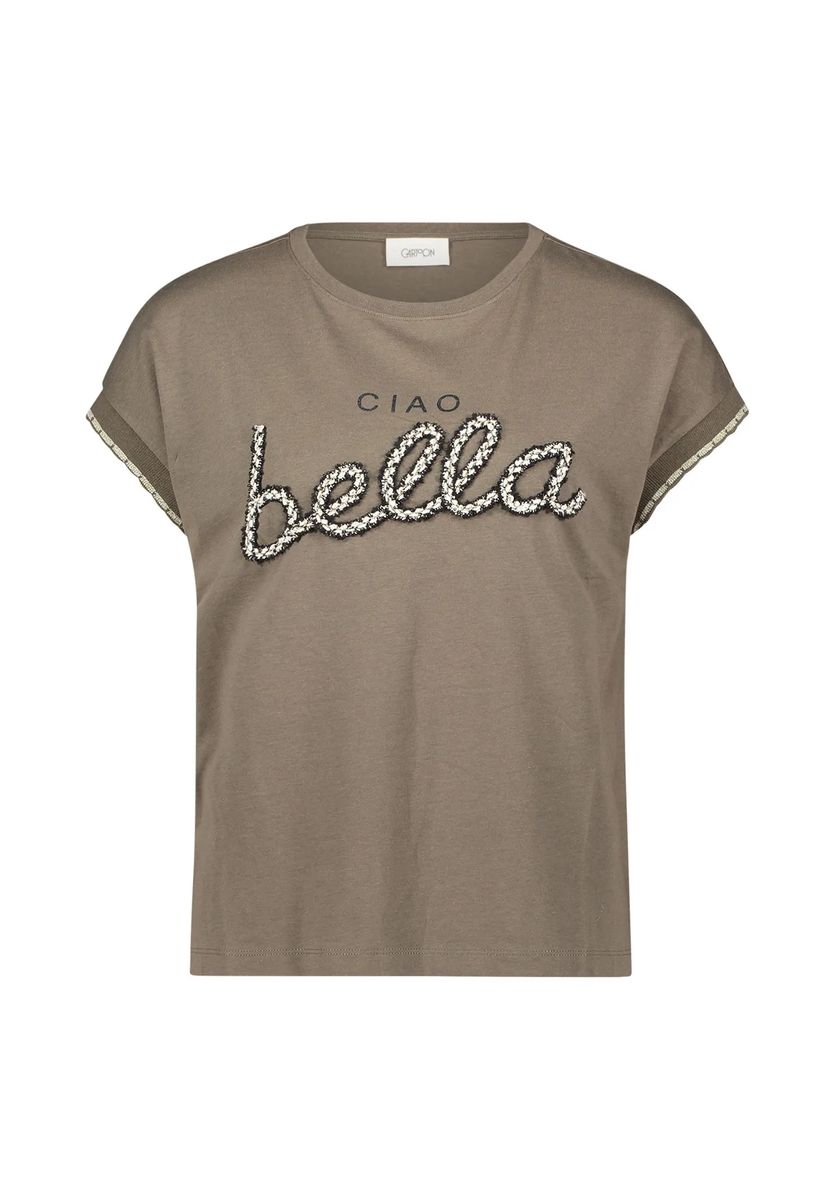Lässiges 'Ciao Bella' Grafik-T-Shirt