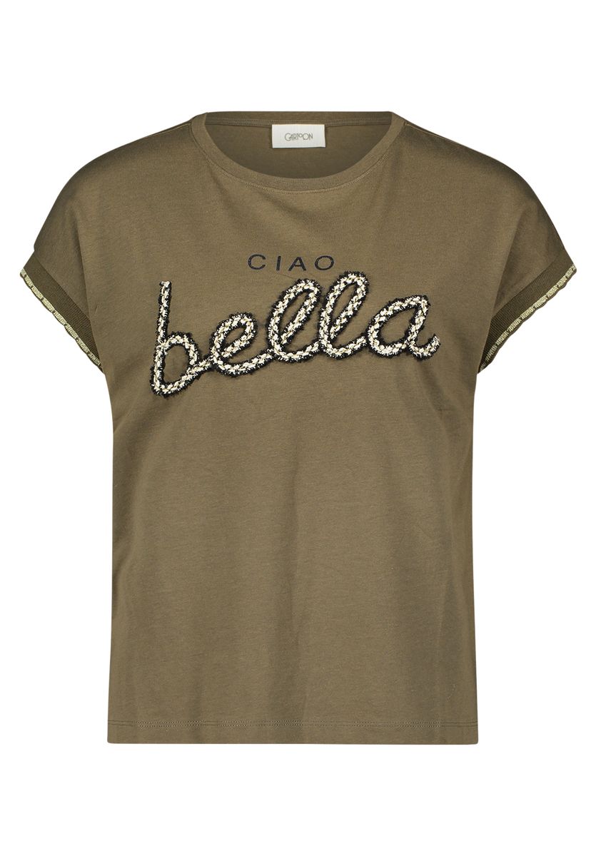 Lässiges 'Ciao Bella' Grafik-T-Shirt