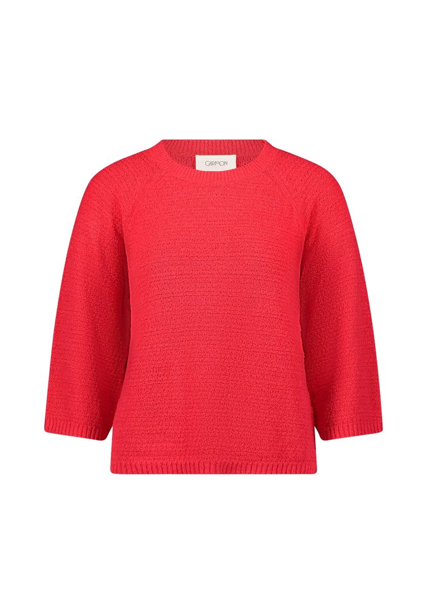 Moderner Rundhals-Pullover aus Baumwollmischung