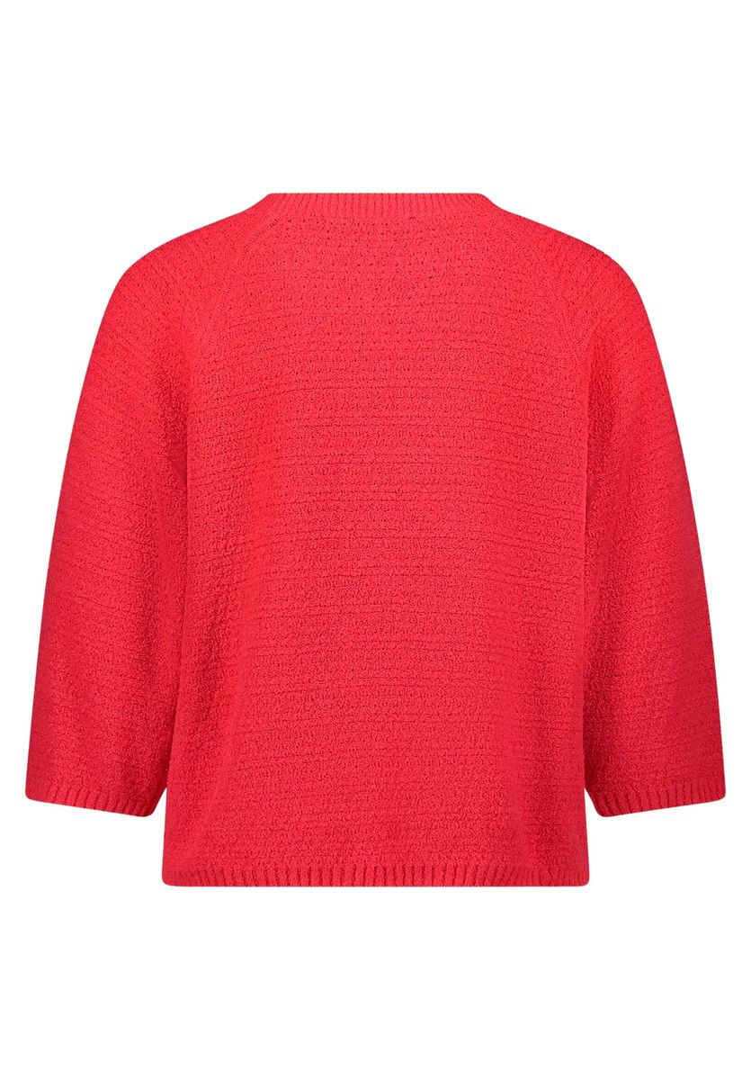 Moderner Rundhals-Pullover aus Baumwollmischung