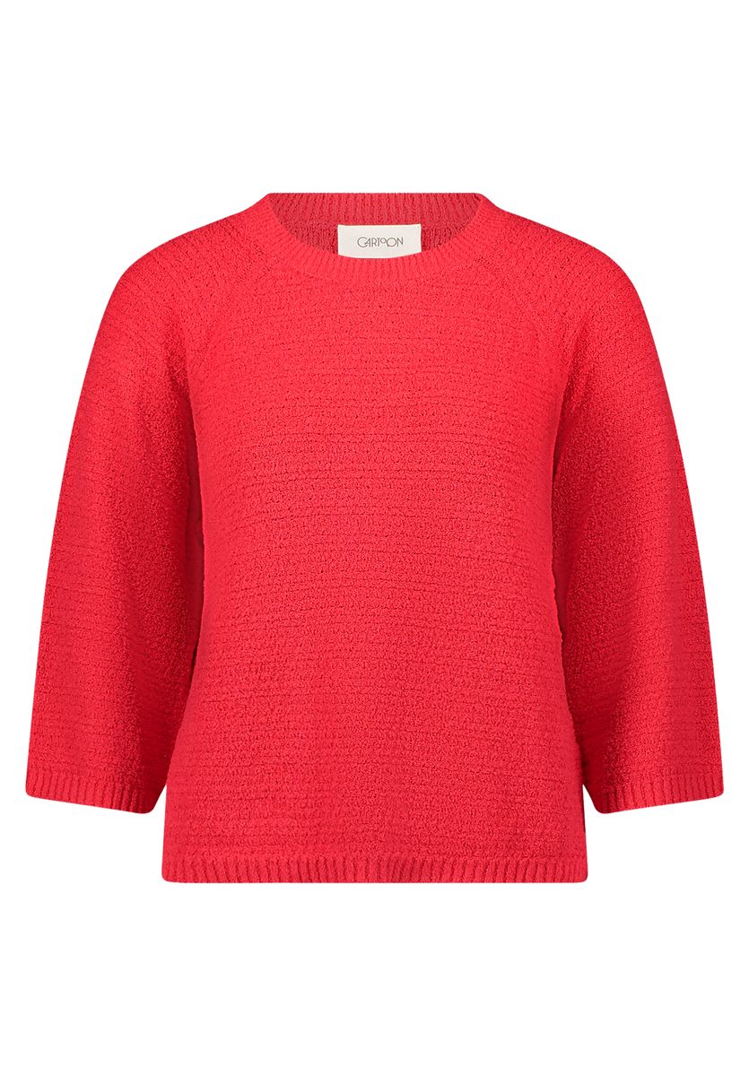 Moderner Rundhals-Pullover aus Baumwollmischung