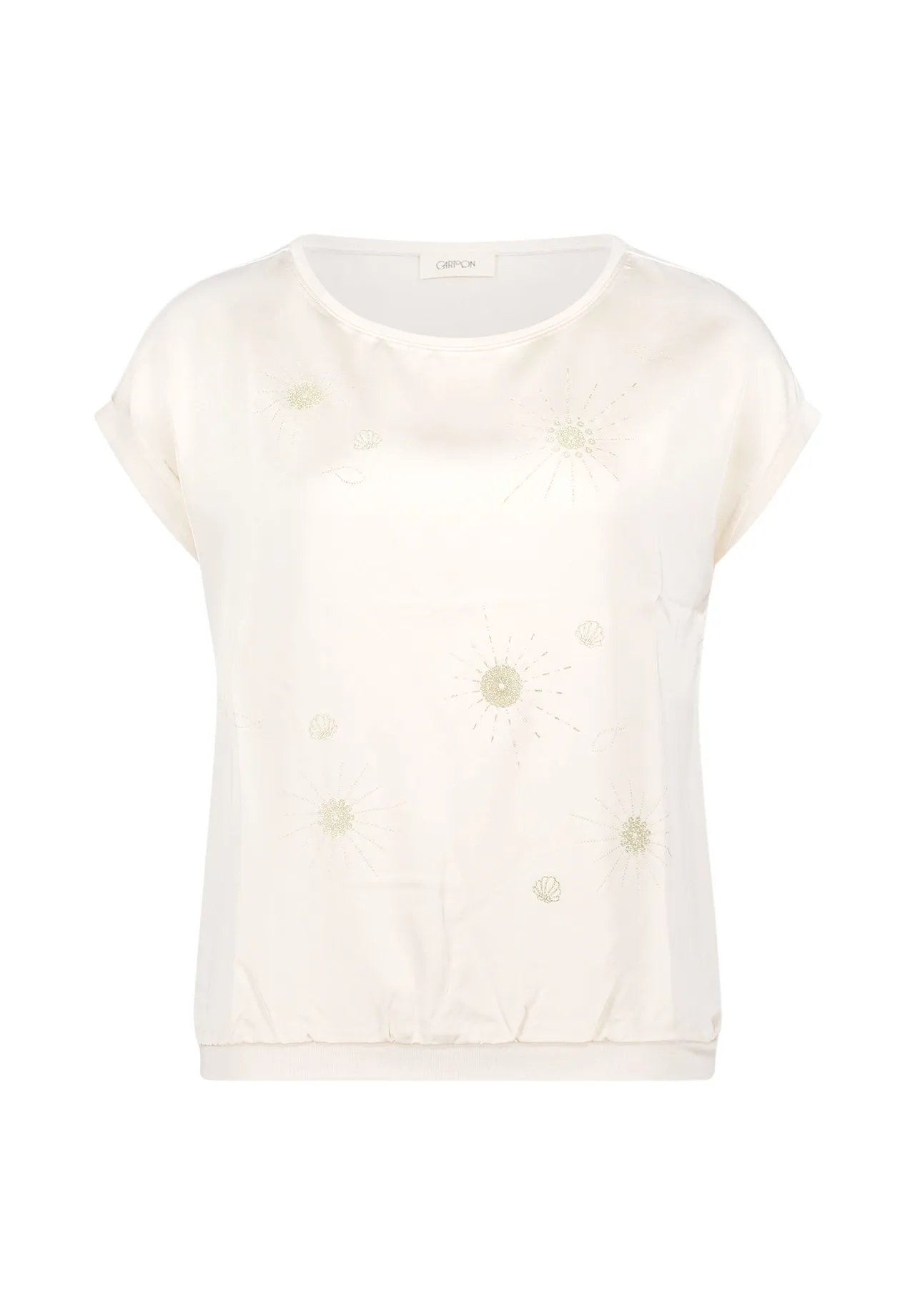 Lässiges Kurzarm-Top mit Glitzerdetails